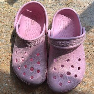Girl classic glitter size 12 pink Crocs
